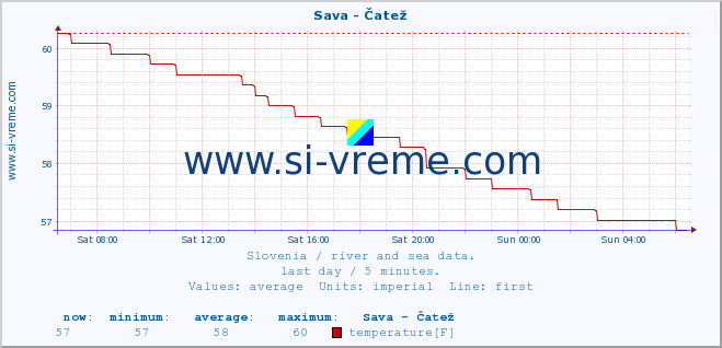  :: Sava - Čatež :: temperature | flow | height :: last day / 5 minutes.